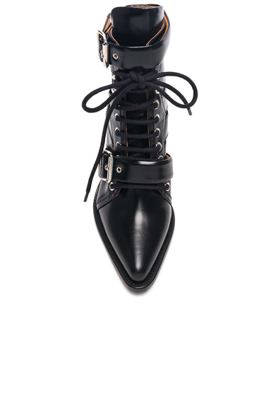 Rylee Leather Lace Up Buckle Boots展示图