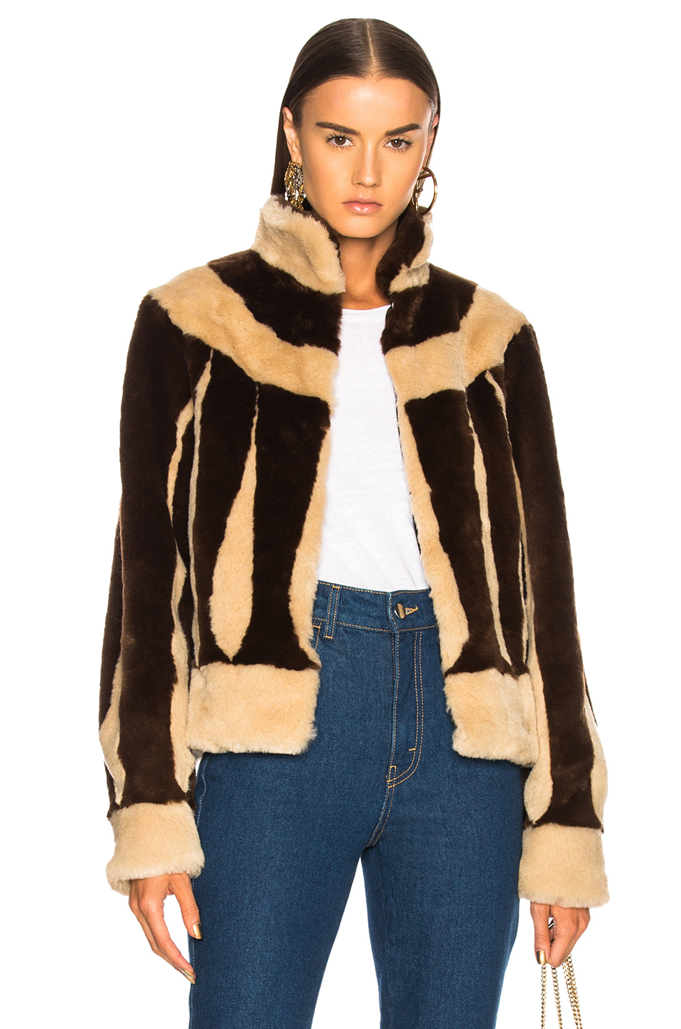 sara short faux fur jacket